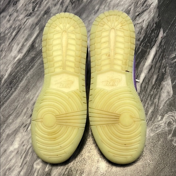 Nike Kids Sneakers Black White Purple - Picture 4 of 6